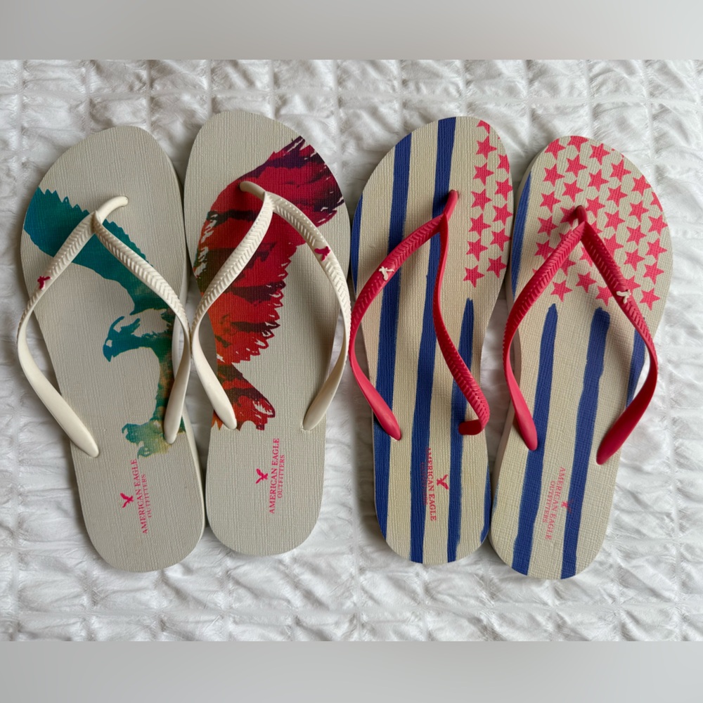 New American Eagle Flip Flop Bundle size 9